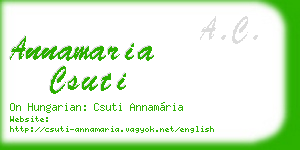 annamaria csuti business card