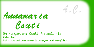 annamaria csuti business card